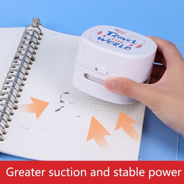 YF19-470 Student Portable Desktop Vacuum Cleaner Children Mini Handheld Keyboard Cleaner (Mirror - Pink) - Image 7