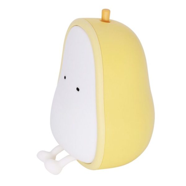 Pear Shape Night Light Silicone Soft Bedroom Warm Light LED Night Light (Warm White Light) - Image 2
