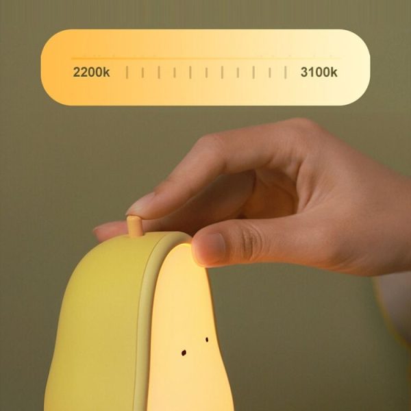 Pear Shape Night Light Silicone Soft Bedroom Warm Light LED Night Light (Warm White Light) - Image 4