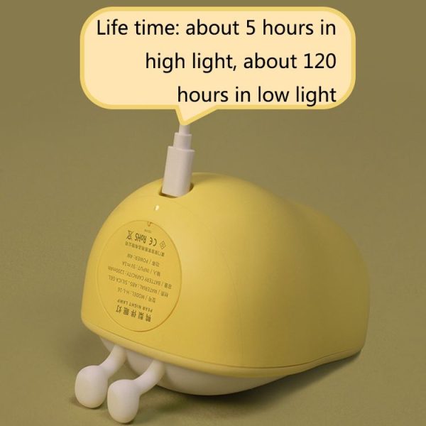 Pear Shape Night Light Silicone Soft Bedroom Warm Light LED Night Light (Warm White Light) - Image 5