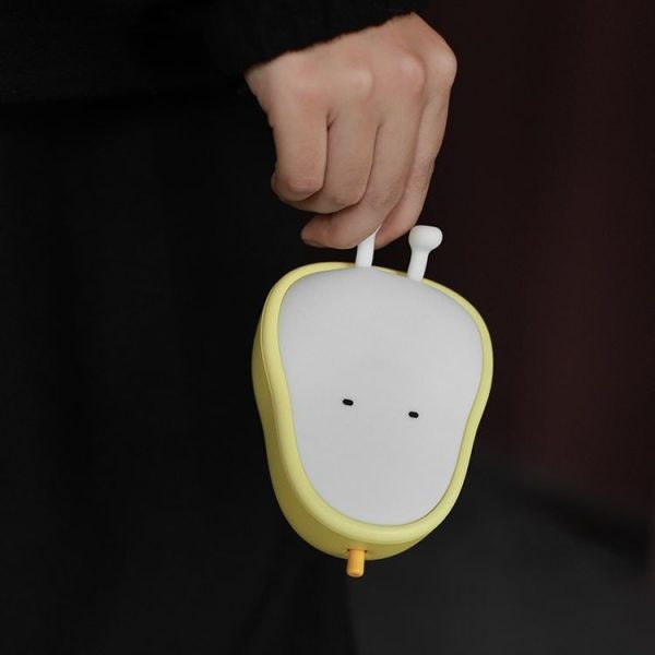 Pear Shape Night Light Silicone Soft Bedroom Warm Light LED Night Light (Warm White Light) - Image 6