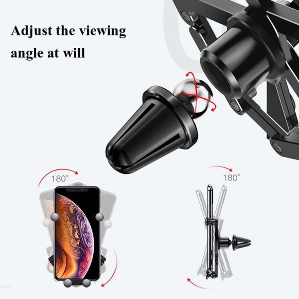 Oatsbasf 02750 Gravity Car Mobile Phone Holder In-car Navigation Buckle Bracket Air Outlet Bracket (Black) - Image 5