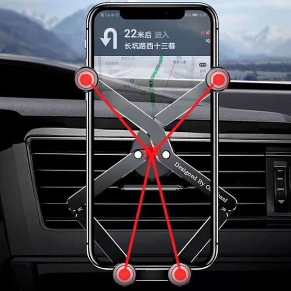 Oatsbasf 02750 Gravity Car Mobile Phone Holder In-car Navigation Buckle Bracket Air Outlet Bracket (Black) - Image 7
