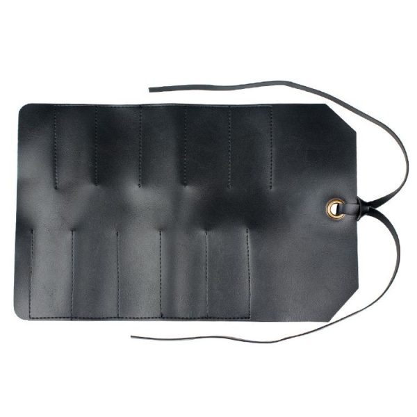 CL97 Multi-Function Toolkit Bundled Leather Tool Bag Double Thickened Two-Purpose Wrench Bag (Black) - Image 2