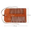 CL97 Multi-Function Toolkit Bundled Leather Tool Bag Double Thickened Two-Purpose Wrench Bag (Black) - Image 3