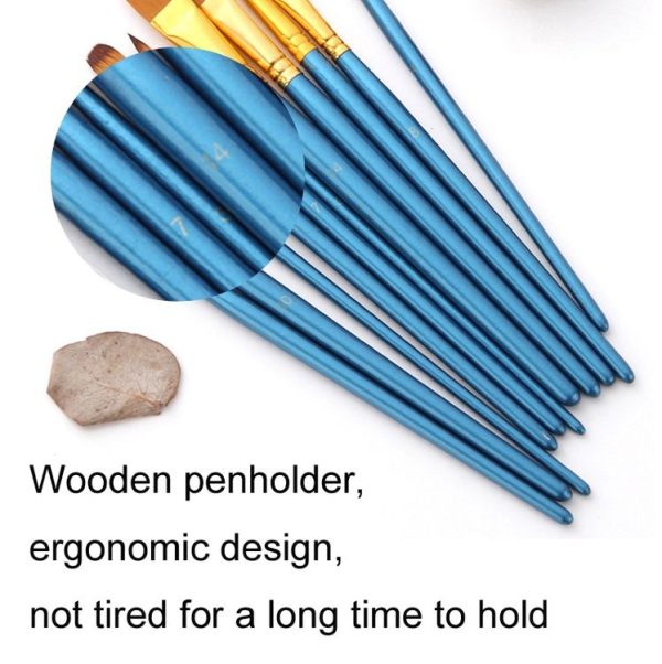 Zhu Ting Student Nylon Wool Multifunctional Watercolor Brush (13 PCS / Set Pearl White) - Image 6