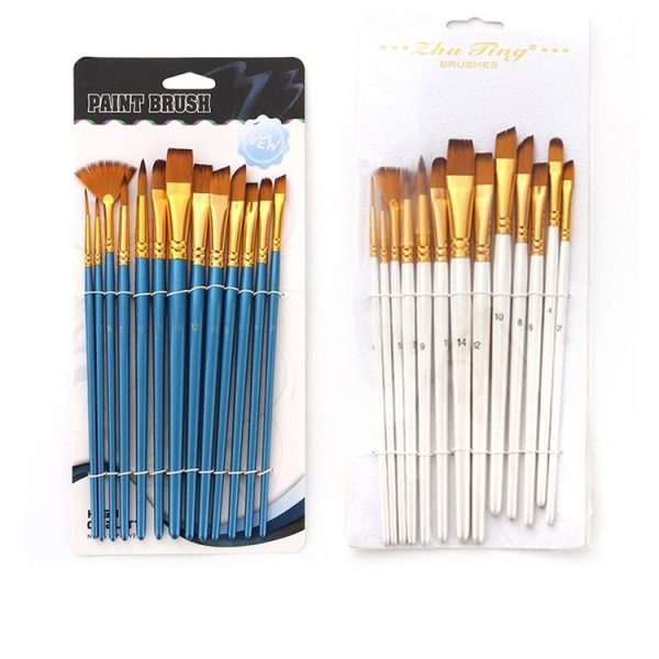 Zhu Ting Student Nylon Wool Multifunctional Watercolor Brush (13 PCS / Set Pearl White) - Image 7