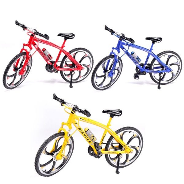 1: 8 Scale Simulation Alloy Bicycle Model Mini Bicycle Toy Decoration (Mountain Bike-Blue) - Image 2