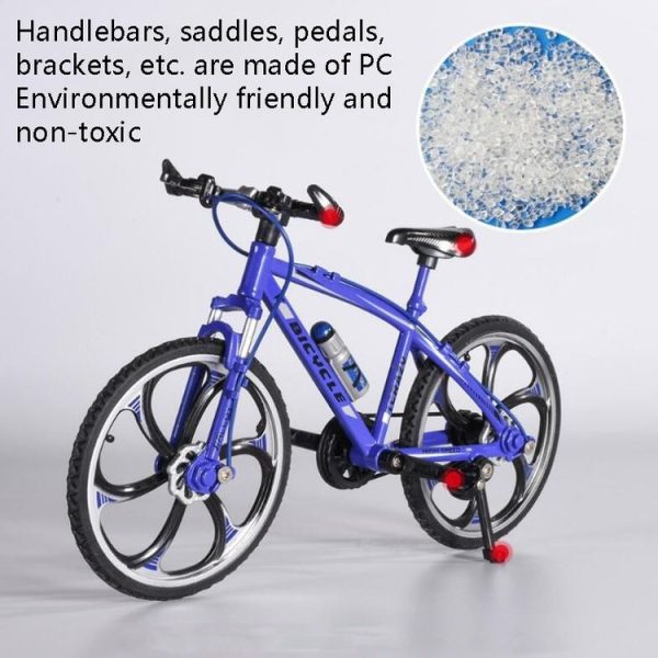 1: 8 Scale Simulation Alloy Bicycle Model Mini Bicycle Toy Decoration (Mountain Bike-Blue) - Image 5