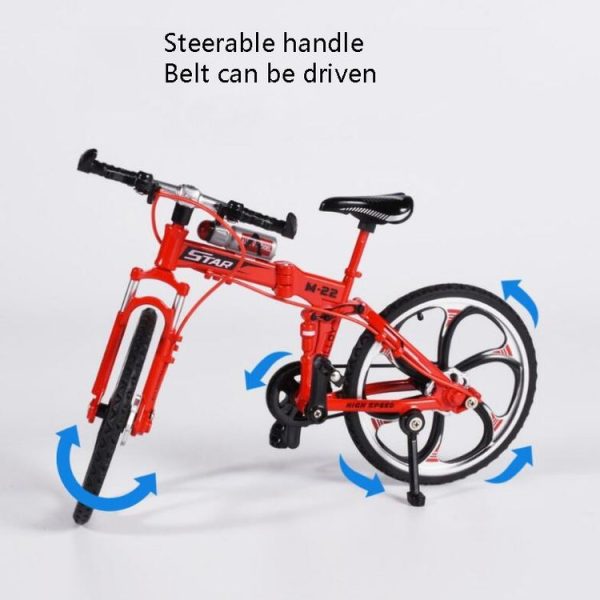 1: 8 Scale Simulation Alloy Bicycle Model Mini Bicycle Toy Decoration (Mountain Bike-Blue) - Image 6