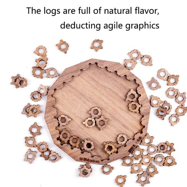 Wooden Adult High Difficulty Brain Burning Irregular Puzzle (Gastro) - Image 3