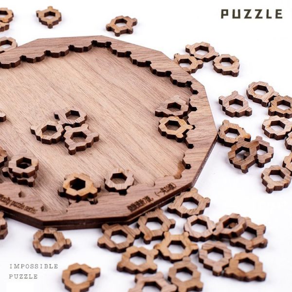 Wooden Adult High Difficulty Brain Burning Irregular Puzzle (Gastro) - Image 4