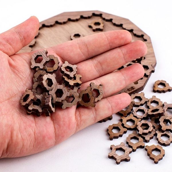 Wooden Adult High Difficulty Brain Burning Irregular Puzzle (Gastro) - Image 6