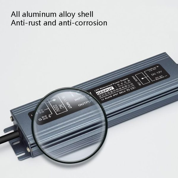 GEEPUT 220V Turn 12V LED Waterproof Power Supply Transformer, Model: 2.5A 30W - Image 5