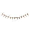 2 PCS Swallowtail Burlap First Birthday Flags Mori Series Party Flags Specification: Burlap Triangle Flag