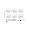 LED Makeup Mirror Light Beauty Fill Light Hand Sweep Sensor Mirror Front Light, Power source: 6 Bulbs (Natural White) - Image 2
