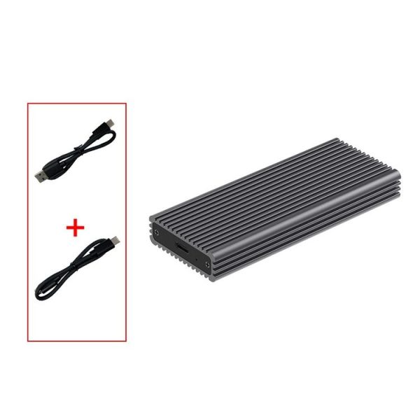 M.2 NVME / NGFF Mobile Hard Disk Box TYPE-C3.1 Notebook External Solid State Drive Box, Style: M280G NGFF Double Cable