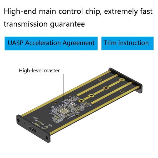 M.2 NVME / NGFF Mobile Hard Disk Box TYPE-C3.1 Notebook External Solid State Drive Box, Style: M280G NGFF Double Cable - Image 5