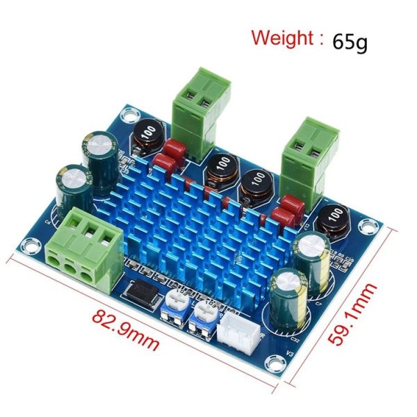 HW-447 High Power Digital Power Amplifier Board TPA3116D2 Chassis Dedicated Plug-in 5-28V Output 120W - Image 5
