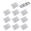 10 PCS Fast Terminal Block 2P Dual Pressing Terminal Connector Spring-Type Un-Lock Screw Connector, Specification: 928-3 Transparent Wide