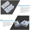 10 PCS Fast Terminal Block 2P Dual Pressing Terminal Connector Spring-Type Un-Lock Screw Connector, Specification: 928-3 Transparent Wide - Image 3