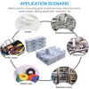 10 PCS Fast Terminal Block 2P Dual Pressing Terminal Connector Spring-Type Un-Lock Screw Connector, Specification: 928-3 Transparent Wide - Image 5