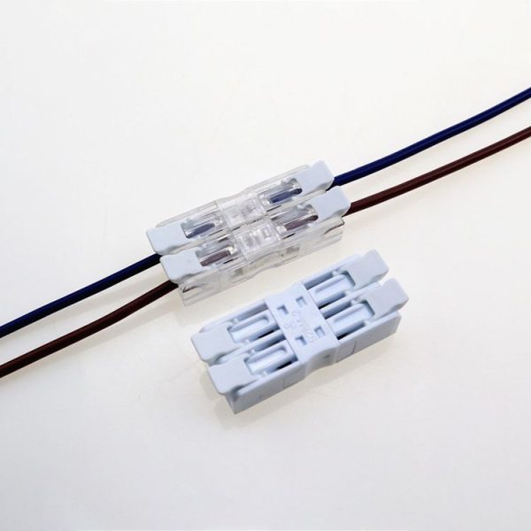 10 PCS Fast Terminal Block 2P Dual Pressing Terminal Connector Spring-Type Un-Lock Screw Connector, Specification: 928-3 Transparent Wide - Image 6
