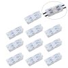 10 PCS Fast Terminal Block 2P Dual Pressing Terminal Connector Spring-Type Un-Lock Screw Connector, Specification: 928-M2 White Narrow