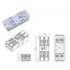 10 PCS Fast Terminal Block 2P Dual Pressing Terminal Connector Spring-Type Un-Lock Screw Connector, Specification: 928-M2 White Narrow - Image 2