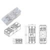 10 PCS Fast Terminal Block 2P Dual Pressing Terminal Connector Spring-Type Un-Lock Screw Connector, Specification: 928-M2 Transparent Narrow - Image 2