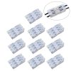10 PCS Fast Terminal Block 2P Dual Pressing Terminal Connector Spring-Type Un-Lock Screw Connector, Specification: 928-M3 White Narrow