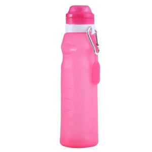 XC-282 600ml Silicone Folding Cup Out Camping Cycling Sports Kettle (Pink)