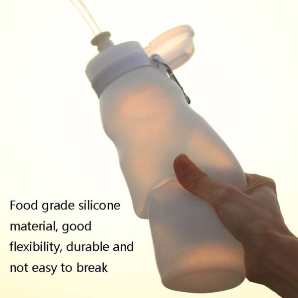 XC-282 600ml Silicone Folding Cup Out Camping Cycling Sports Kettle (Pink) - Image 4