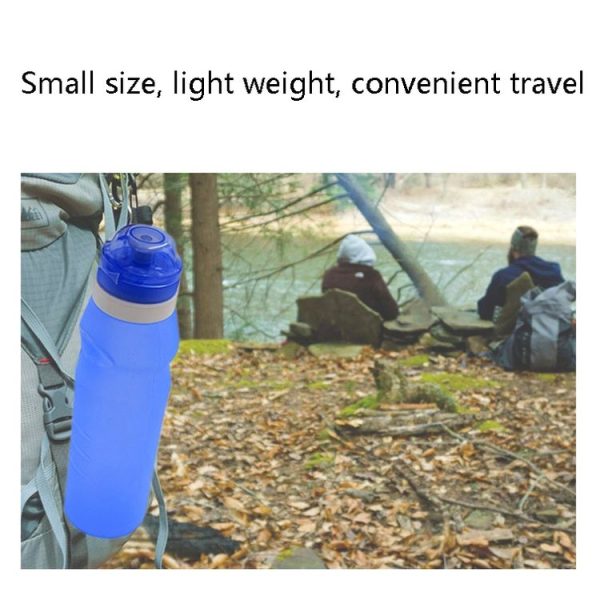XC-282 600ml Silicone Folding Cup Out Camping Cycling Sports Kettle (Pink) - Image 7
