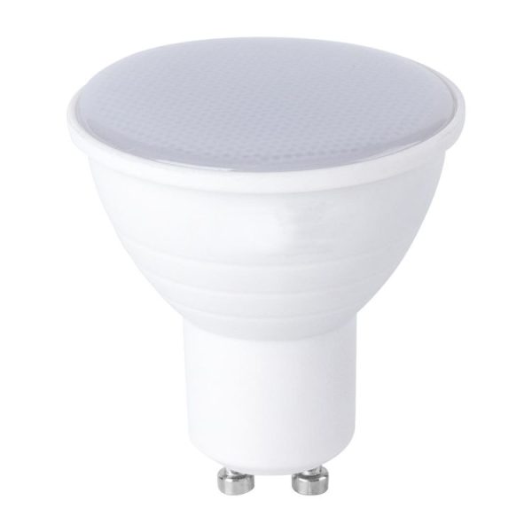 LED Light Cup 2835 Patch Energy-Saving Bulb Plastic Clad Aluminum Light Cup, Power: 7W 12 Beads (GU10 Milky White Cover (Warm Light)) - Image 2