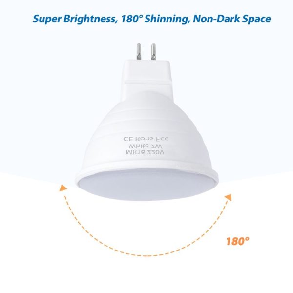LED Light Cup 2835 Patch Energy-Saving Bulb Plastic Clad Aluminum Light Cup, Power: 7W 12 Beads (GU10 Milky White Cover (Warm Light)) - Image 4
