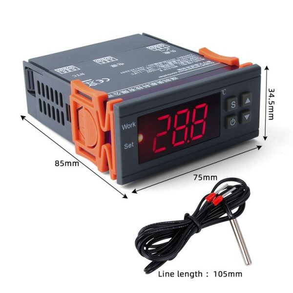 MH-1210W Digital LCD Temperature Controller Thermocouple Thermostat Regulator with Sensor Termometer, Temperature Range: -50 to 110 Degrees Celsius - Image 3