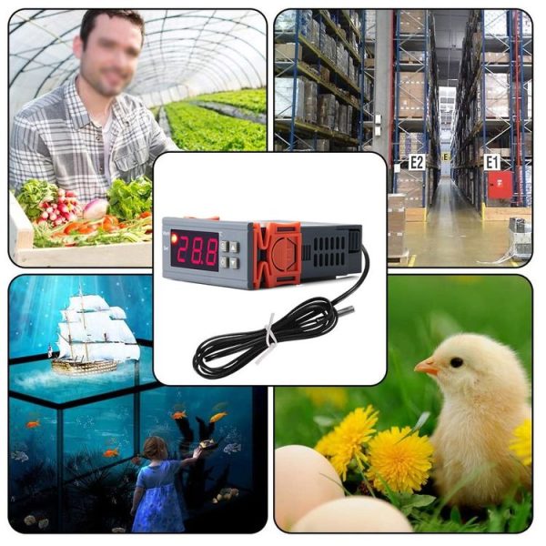 MH-1210W Digital LCD Temperature Controller Thermocouple Thermostat Regulator with Sensor Termometer, Temperature Range: -50 to 110 Degrees Celsius - Image 7