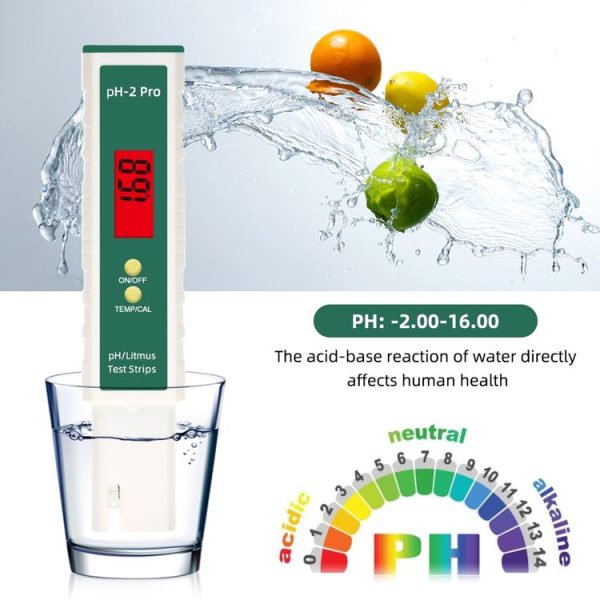 PH-2 Pro Litmus Tester Litmus Test Paper Color Change PH Meter Water Quality Meter - Image 5