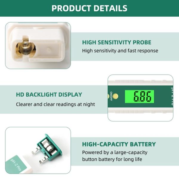 PH-2 Pro Litmus Tester Litmus Test Paper Color Change PH Meter Water Quality Meter - Image 7