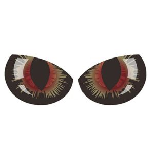 1pc Car Reflective Car Sticker Rearview Mirror Eye Funny Sticker 3D Scratch Blocking Body Sticker Decorative Sticker (Colorful Black)