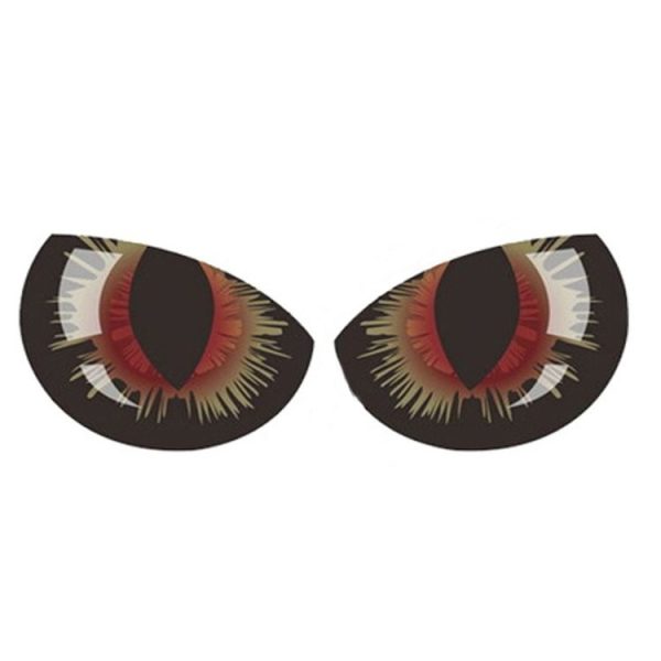 1pc Car Reflective Car Sticker Rearview Mirror Eye Funny Sticker 3D Scratch Blocking Body Sticker Decorative Sticker (Colorful Black)