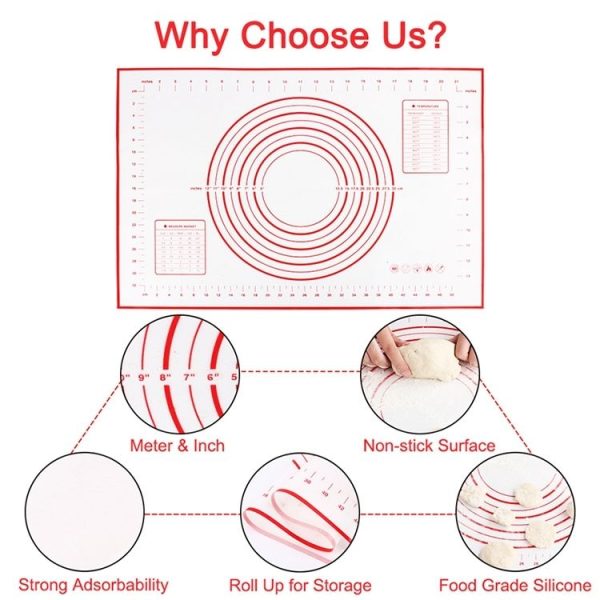 60 x 80cm Thickened Teflon Non-Stick Mat Silicone Kneading Baking Non-Slip Mat - Image 5