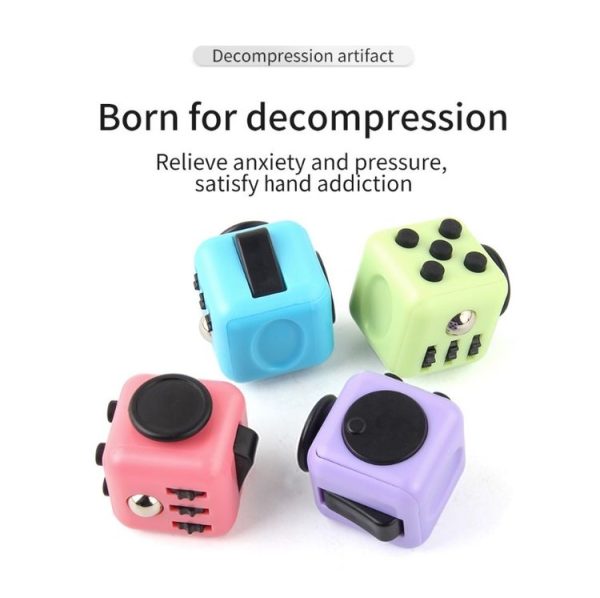 3 PCS Cube Decompression Toys For Adults & Children Unlimited Dice Vent Toys, Colour: Purple - Image 3