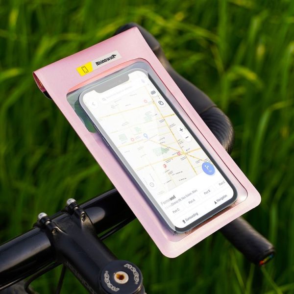 Rhinowalk SK300 Waterproof Bicycle Mobile Phone Bracket Drifting Swimming Cycling Phone Bag (Pink)