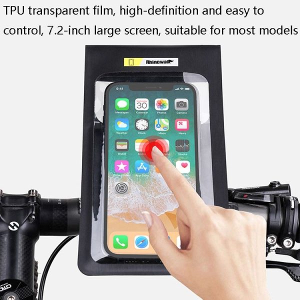 Rhinowalk SK300 Waterproof Bicycle Mobile Phone Bracket Drifting Swimming Cycling Phone Bag (Pink) - Image 3