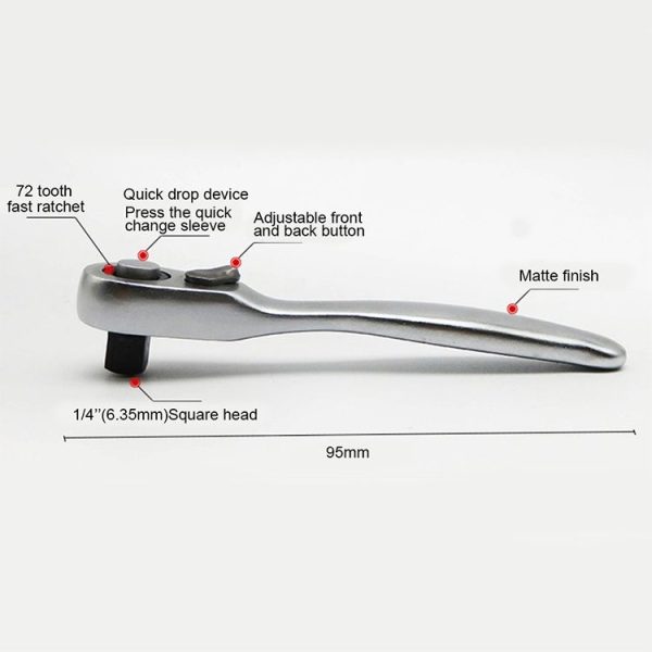Portable Mini Single-Ended Torque Rachet Wrench Spanner Hand Repair Tools - Image 4