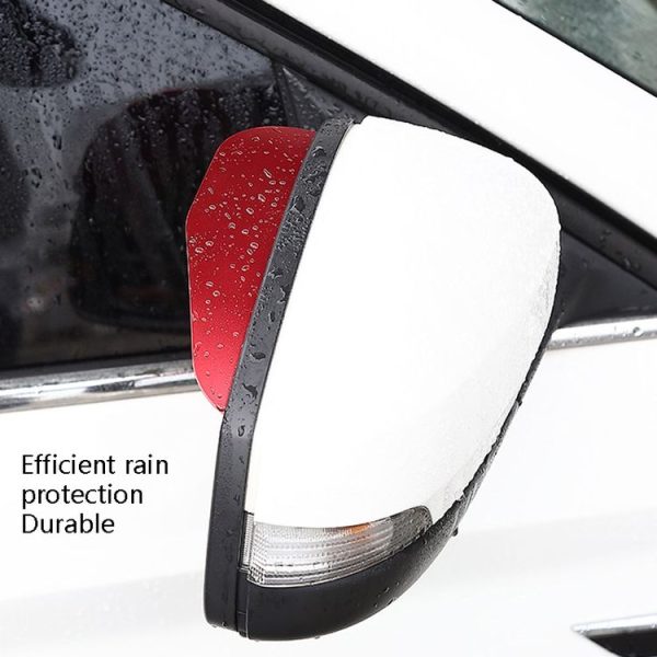 Car Rear View Mirror Rain Eyebrow Cover Catering Mirror Aluminum Alloy Rain Shield (Aluminum Alloy Silver) - Image 4