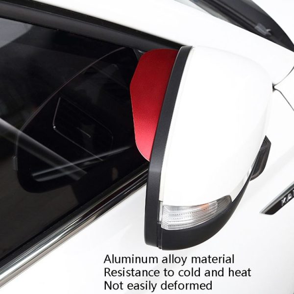 Car Rear View Mirror Rain Eyebrow Cover Catering Mirror Aluminum Alloy Rain Shield (Aluminum Alloy Silver) - Image 5