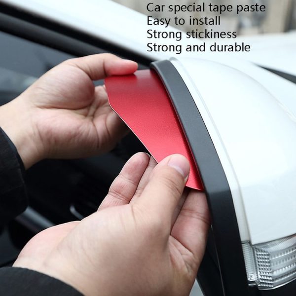 Car Rear View Mirror Rain Eyebrow Cover Catering Mirror Aluminum Alloy Rain Shield (Aluminum Alloy Silver) - Image 6